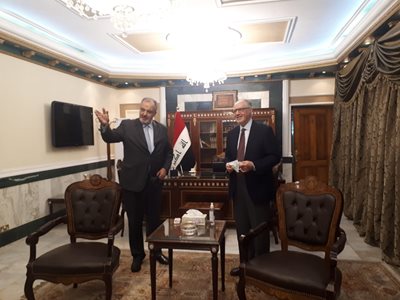 اجتماع الوزير بوشكيان مع نائب رئيس الوزراء العراقي طلب الغاء الرسوم الجمركية على السلع اللبنانية وتحويل الفرص الى معادلة متوازنة للتكامل الحقيقي